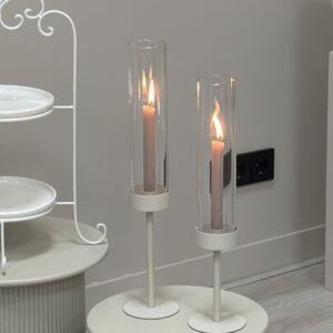 Kandelaar met glas maat M