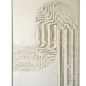 Wanddecoratie japandi wit-beige 80x120cm